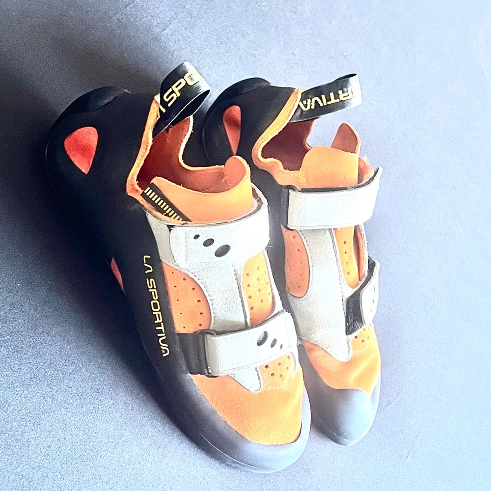 La Sportiva Orange And Gray Sneakers With Velcro … - image 3